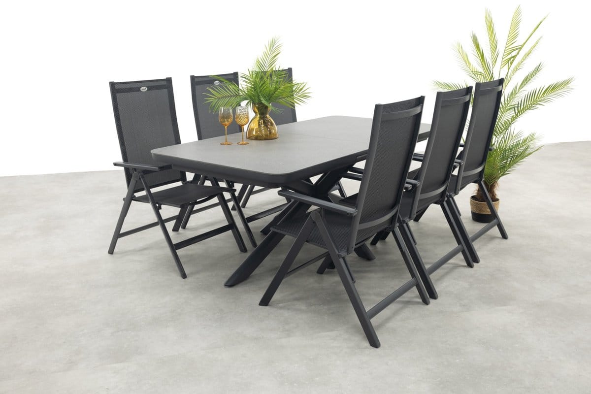 hartman napoli/montreal uitschuifbare tuinset 200 260×100 cm.