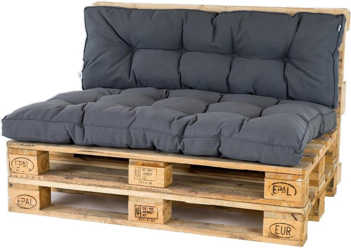 hartman palletkussen casual sealgrey 120 x 80cm