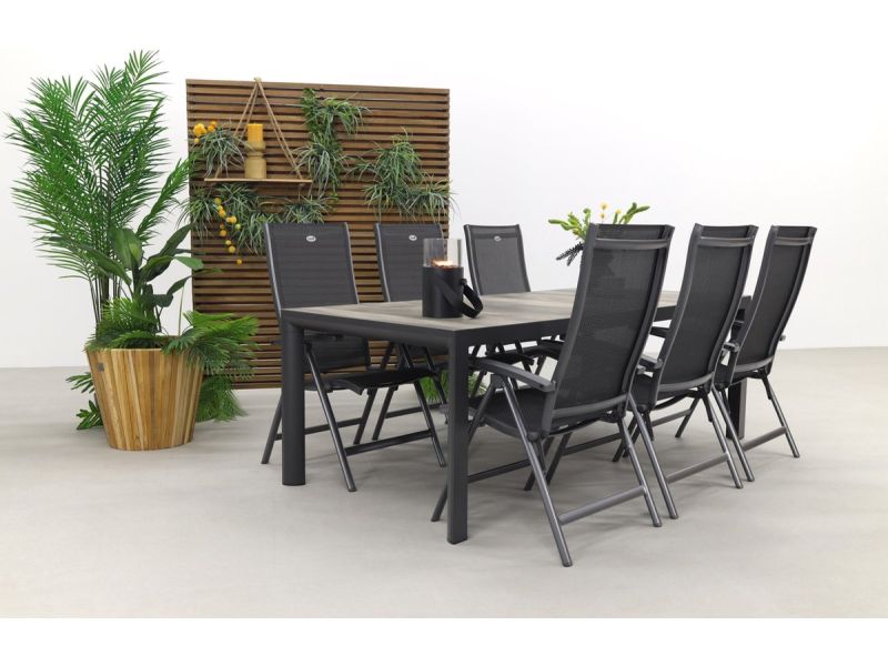 Hartman Salvatore/Kings 220x100 cm. verstelbare 6-persoons tuinset