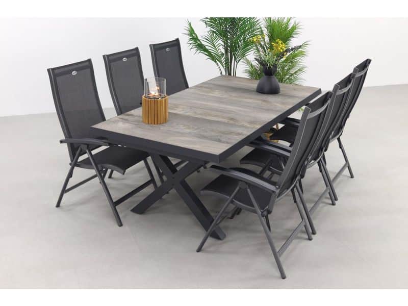 Hartman Salvatore/Ottowa 205-265x100 cm. - 7-delige verstelbare tuinset