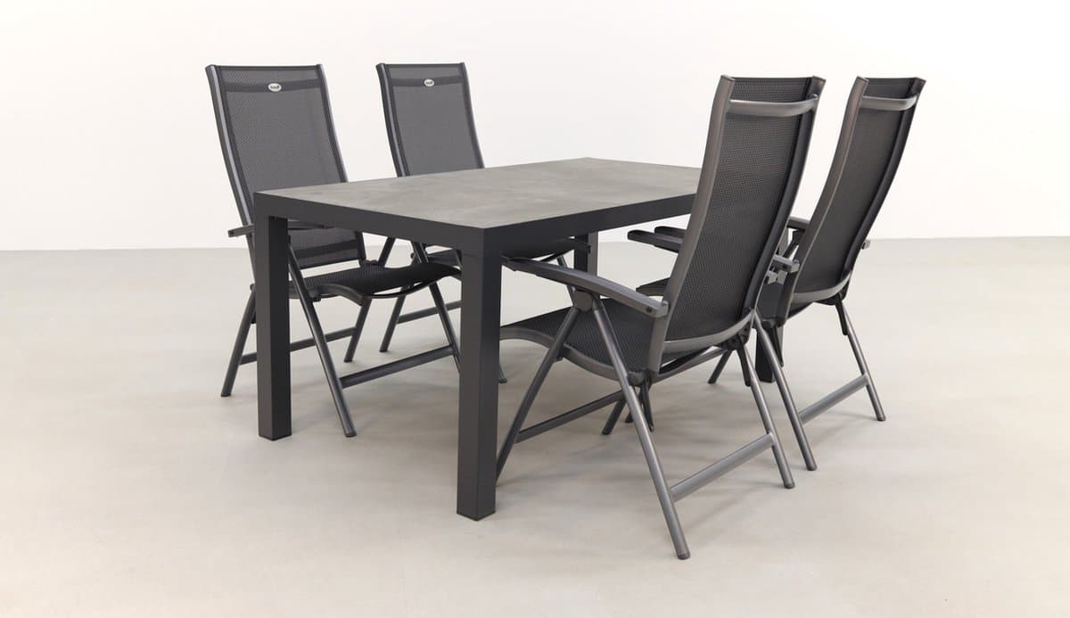 hartman salvatore/president 160×90 cm. verstelbare 4 persoons tuinset