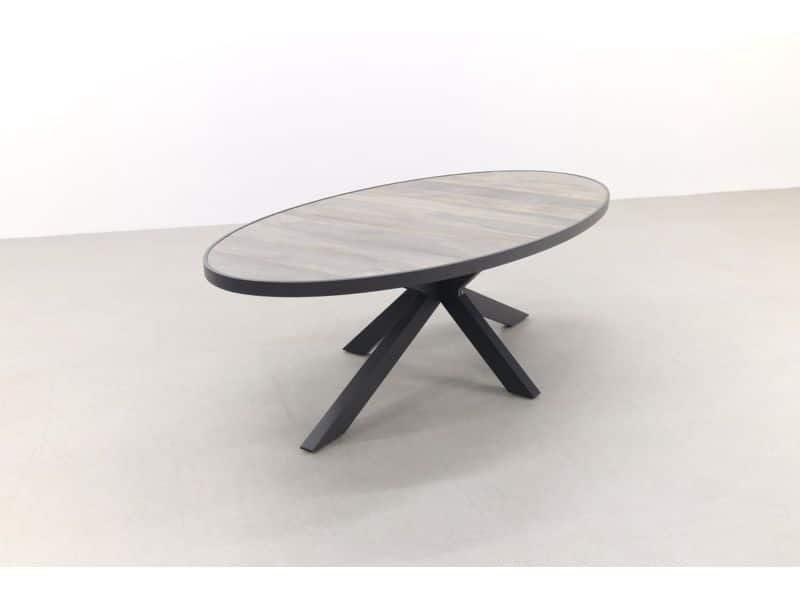 Hartman Salvatore/Silva houtlook 240x115 cm. ovale tuinset - verstelbaar