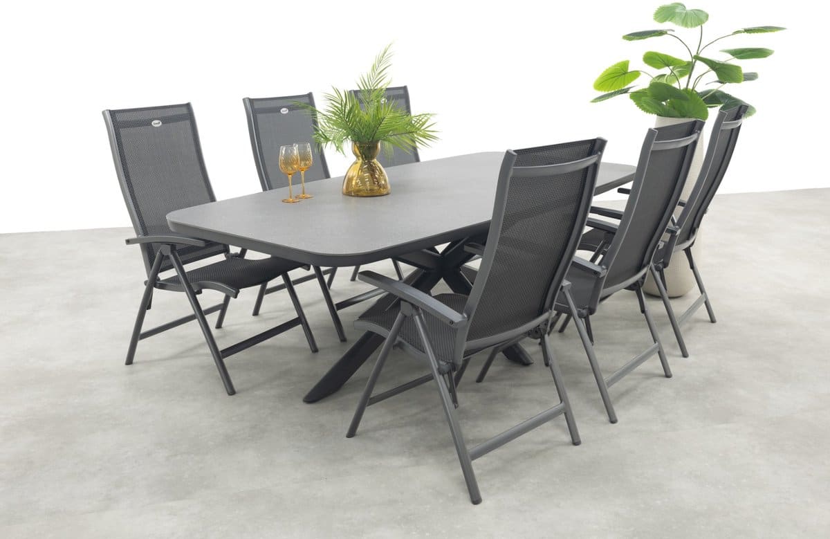 hartman salvatore/soreno deens ovale verstelbare tuinset 240×110 cm.