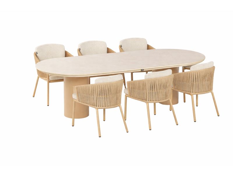 Hartman Sevilla/Valencia 220x100 cm dining tuinset 7-delig