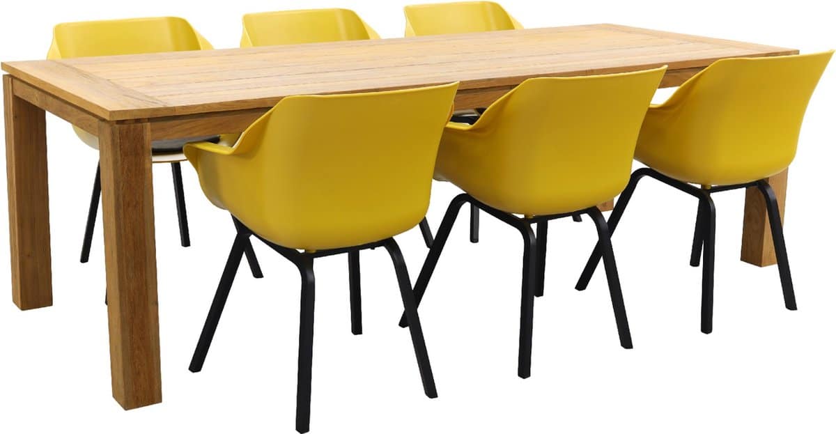 hartman sophie element yellow/rome brown 240 cm. tuinset 7 delig