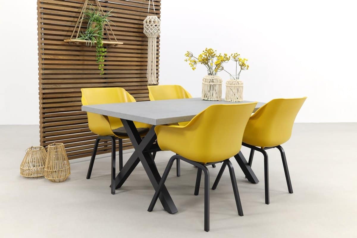 hartman sophie element yellow/verona black 160 cm. tuinset 5 delig