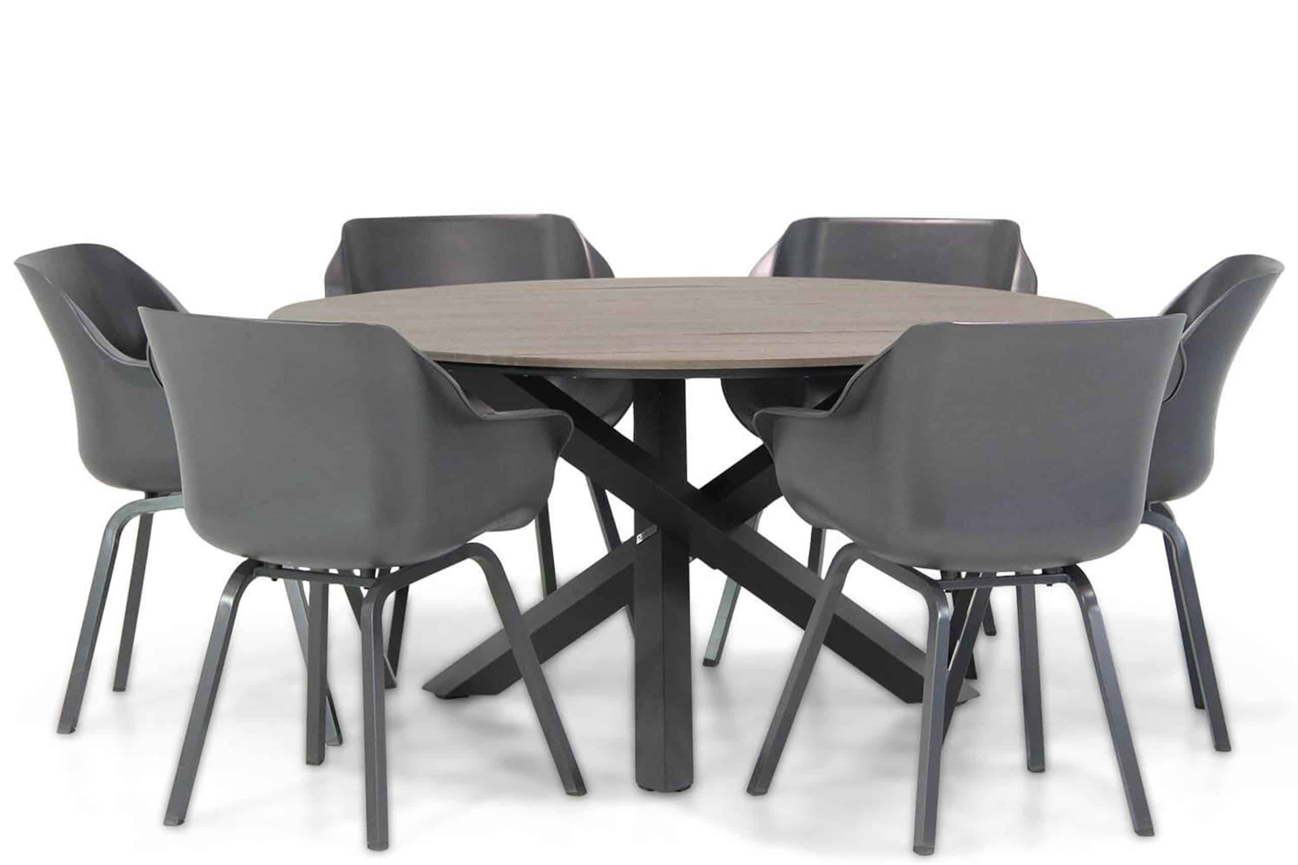 hartman sophie element/ancona 150 cm rond dining tuinset 7 delig