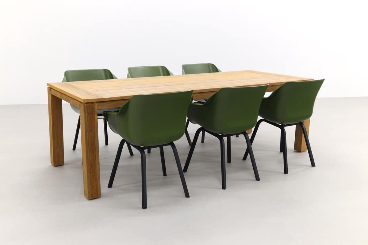 hartman sophie moss green/rome brown 240 cm. tuinset 7 delig