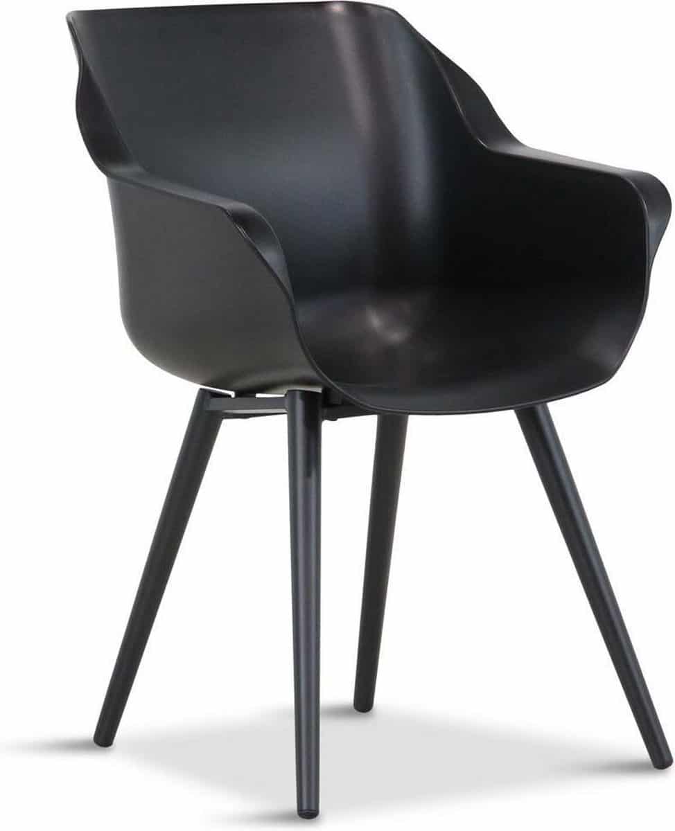 hartman sophie studio dining armstoel carbon black alu poot
