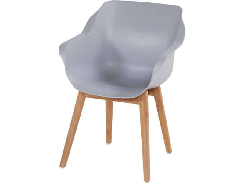 Hartman Sophie Studio dining armstoel - Misty Grey - Teak