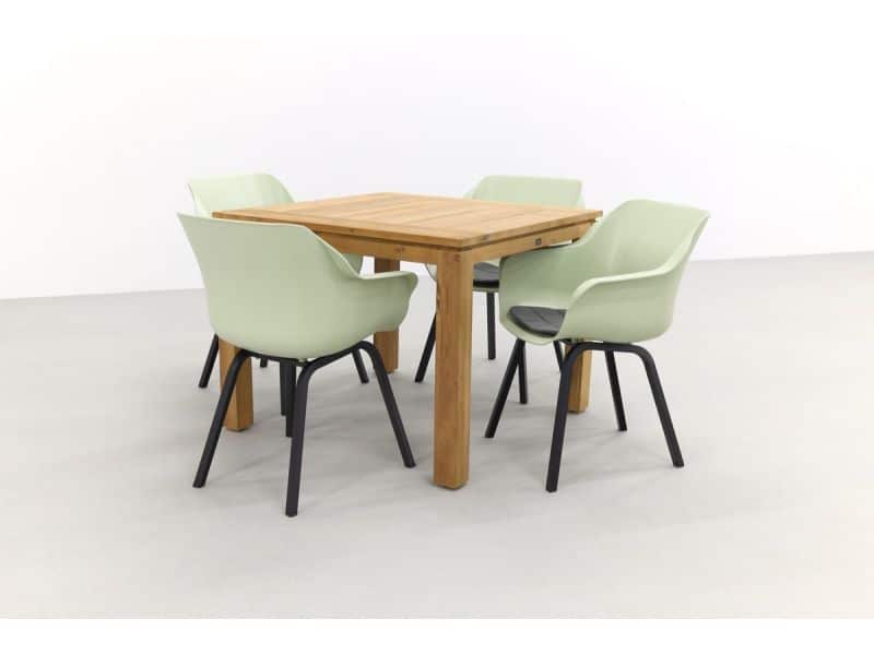 Hartman Sophie tuinstoel French green/Rome brown 100 cm. - 5-delig