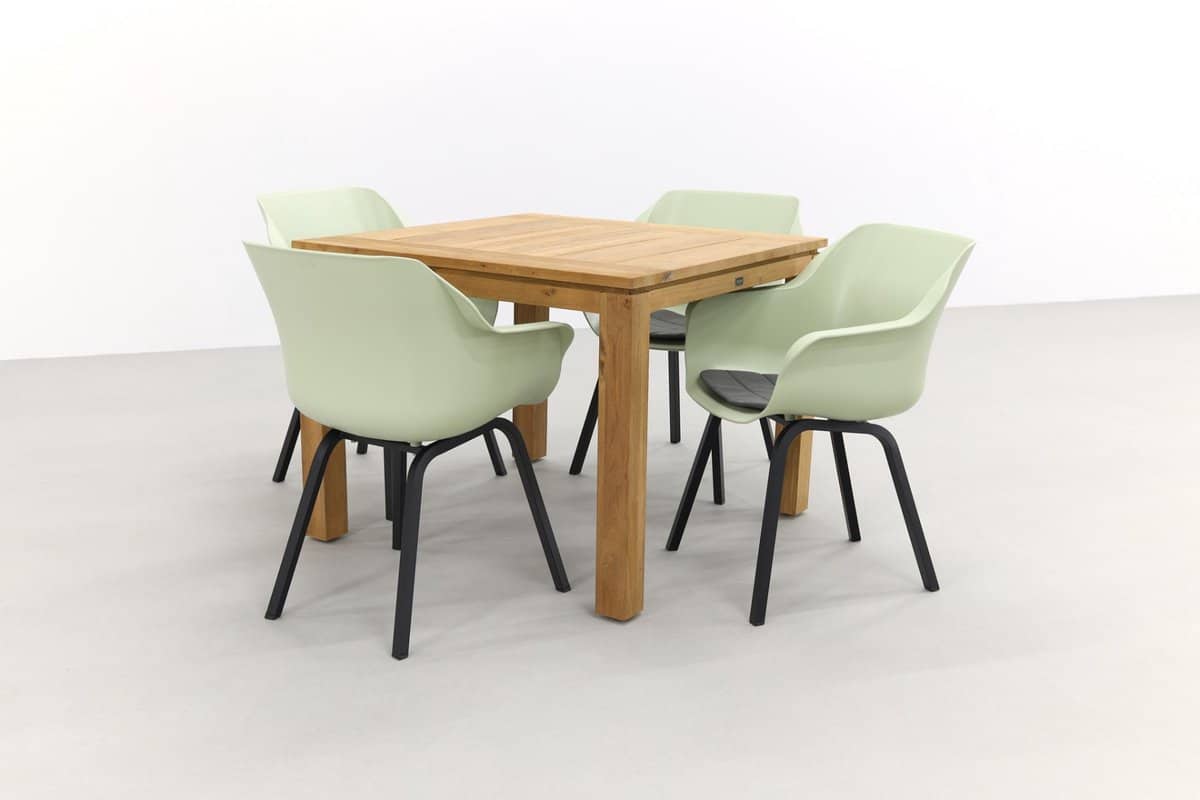 hartman sophie tuinstoel french green/rome brown 100 cm. 5 delig