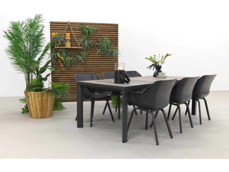 Hartman Sophie Xerix/Kings 6-persoons dining tuinset 220x100 cm. - Antraciet