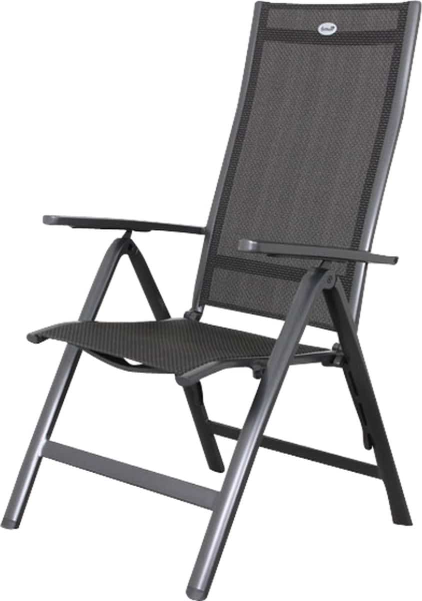 hartman troy verstelbare tuinstoel antraciet aluminium