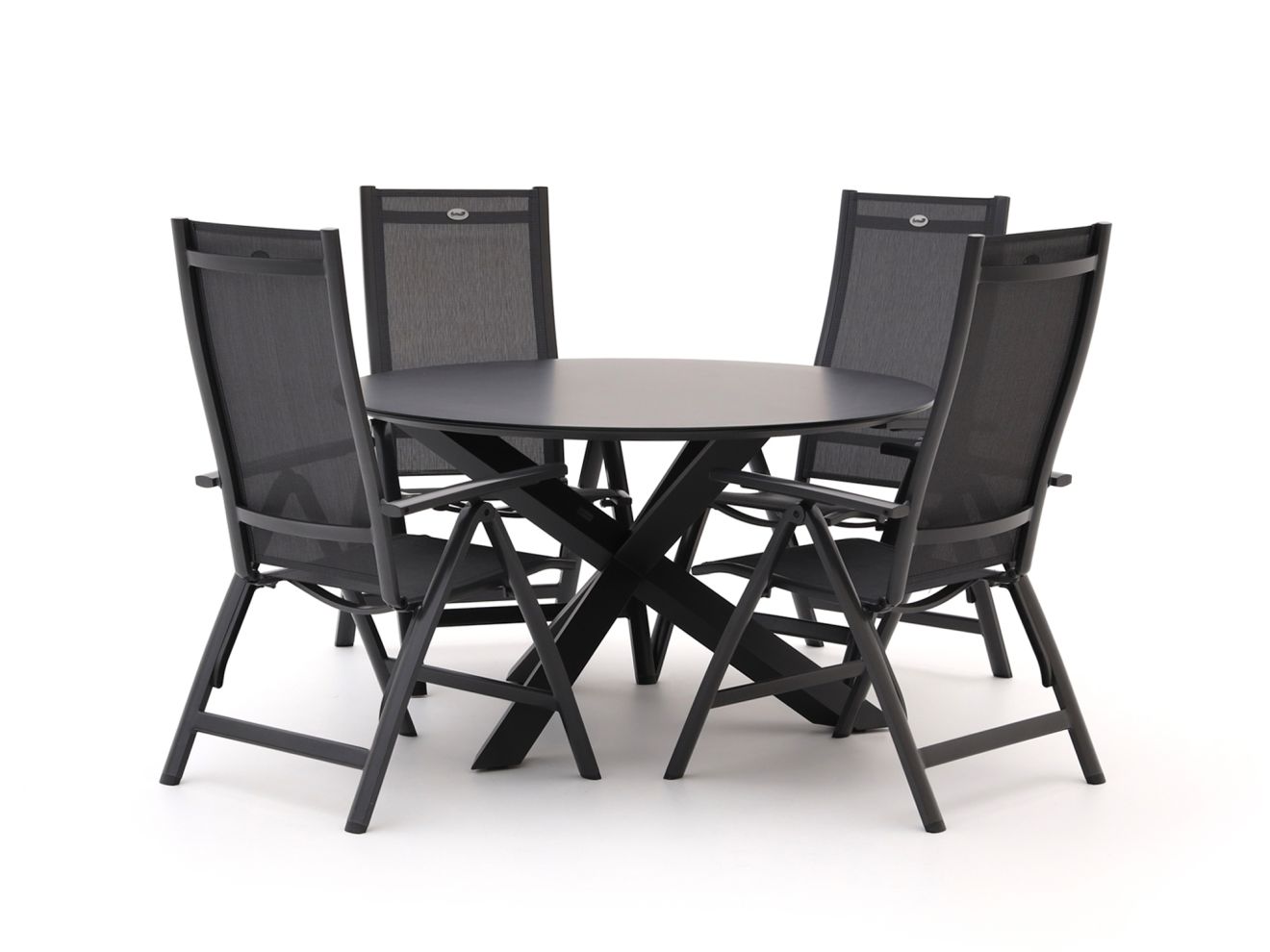 hartman troy/ferrone ø 130cm dining tuinset 5 delig verstelbaar laagste prijsgarantie!