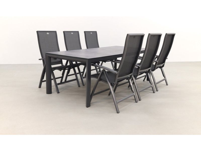 Hartman Valentino/Baltimor 220 cm. verstelbare tuinset - 7-delig