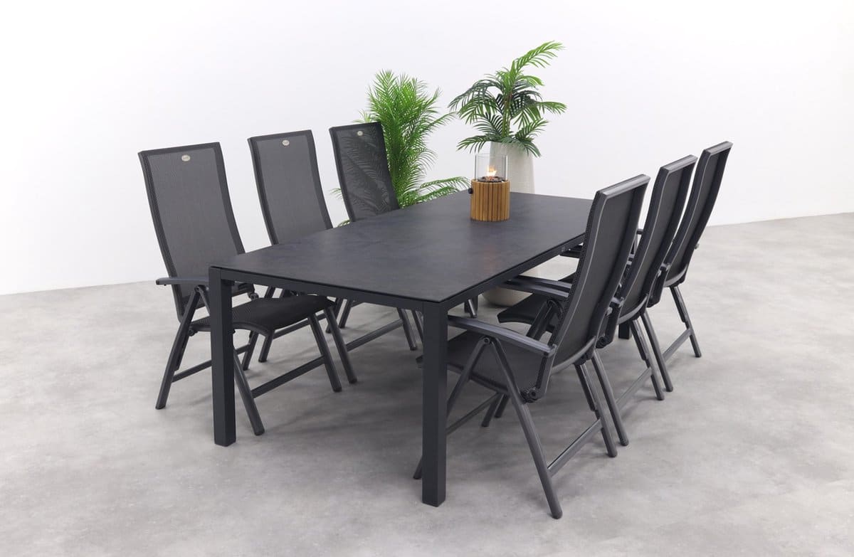 hartman valentino/chaneo verstelbare tuinset 220×100 cm. 7 delig