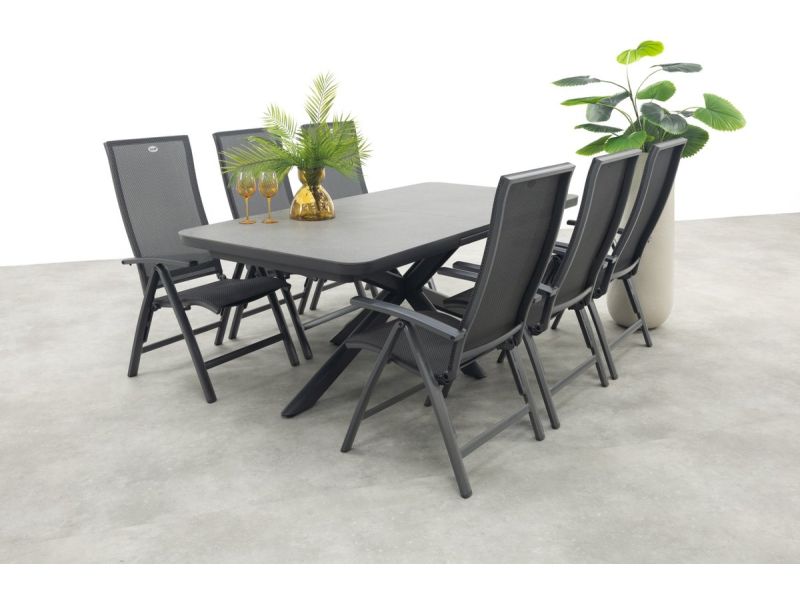 Hartman Valentino/Montreal verstelbare tuinset met uitschuifbare tuintafel
