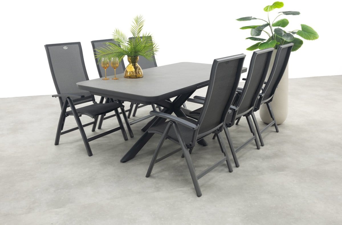 hartman valentino/montreal verstelbare tuinset met uitschuifbare tuintafel