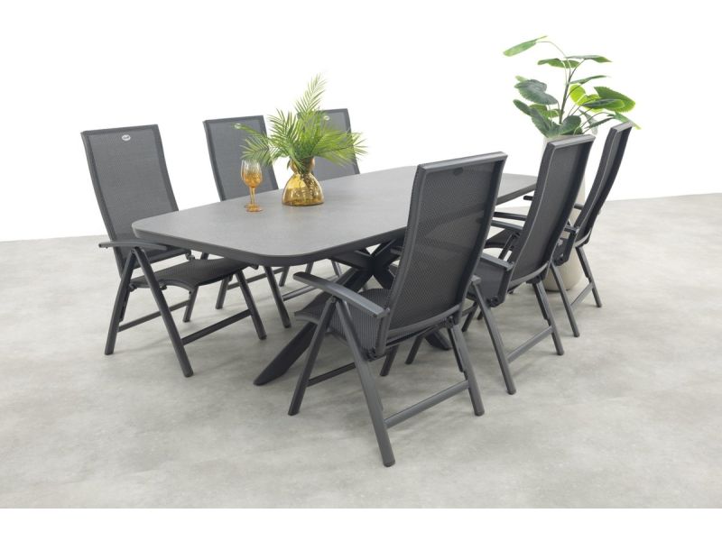 Hartman Valentino/Soreno deens ovale verstelbare tuinset 240x110 cm.