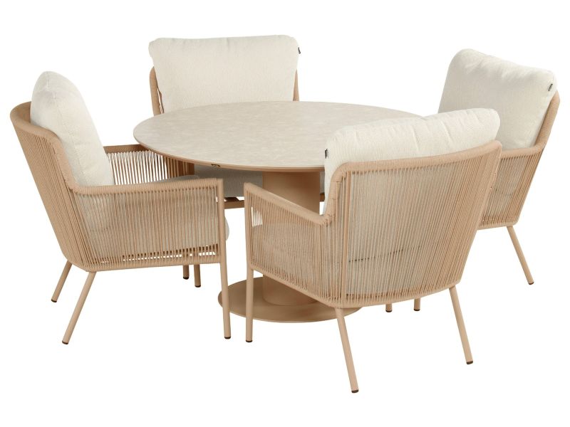 Hartman Zaragoza/Zaragoza 120 cm dining tuinset 5-delig