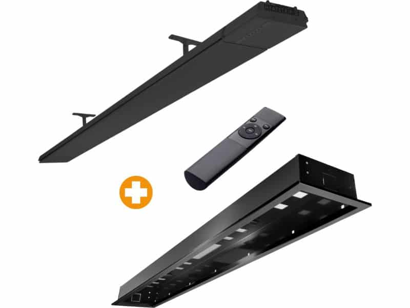Heatstrip Design 3200 Watt met afstandsbediening en Inbouwframe