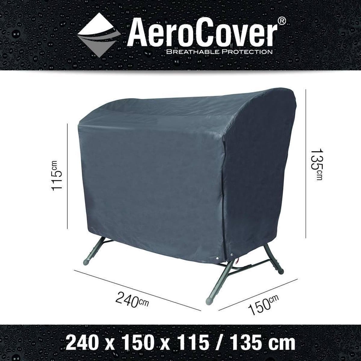 hoes voor schommelbank 240 x 150 h: 135/115 cm