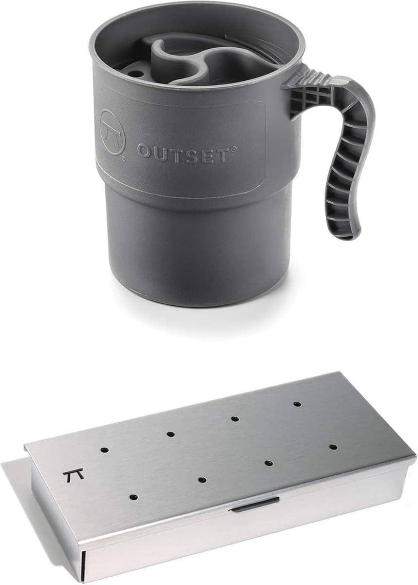 houten houtsnippers soaker en rookbox set voor bbq