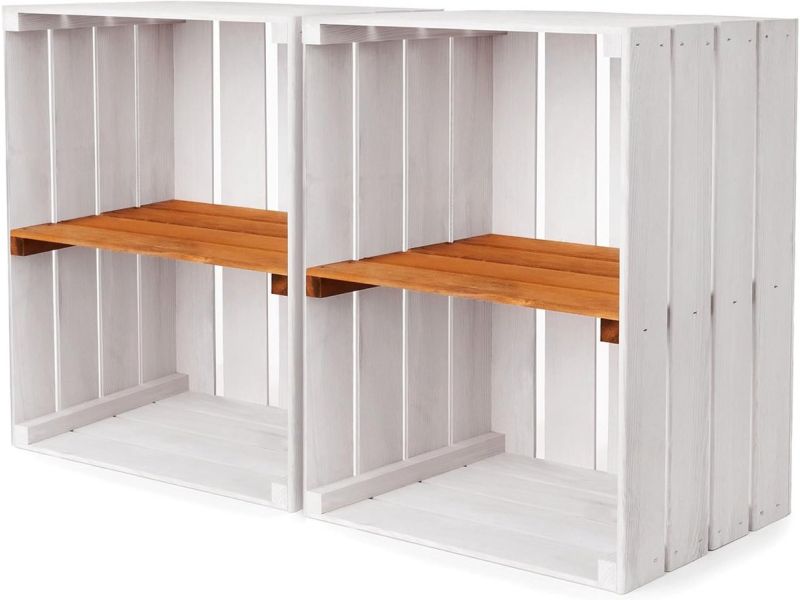 Houten Kist XL - Rustieke Opbergbox voor Wijn, Fruit of Decoratie