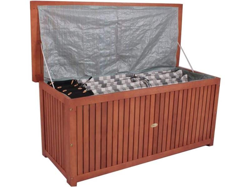 Houten Kussenbox voor Tuinkussens Acacia Hout 133 cm Breed Opslagruimte 236L