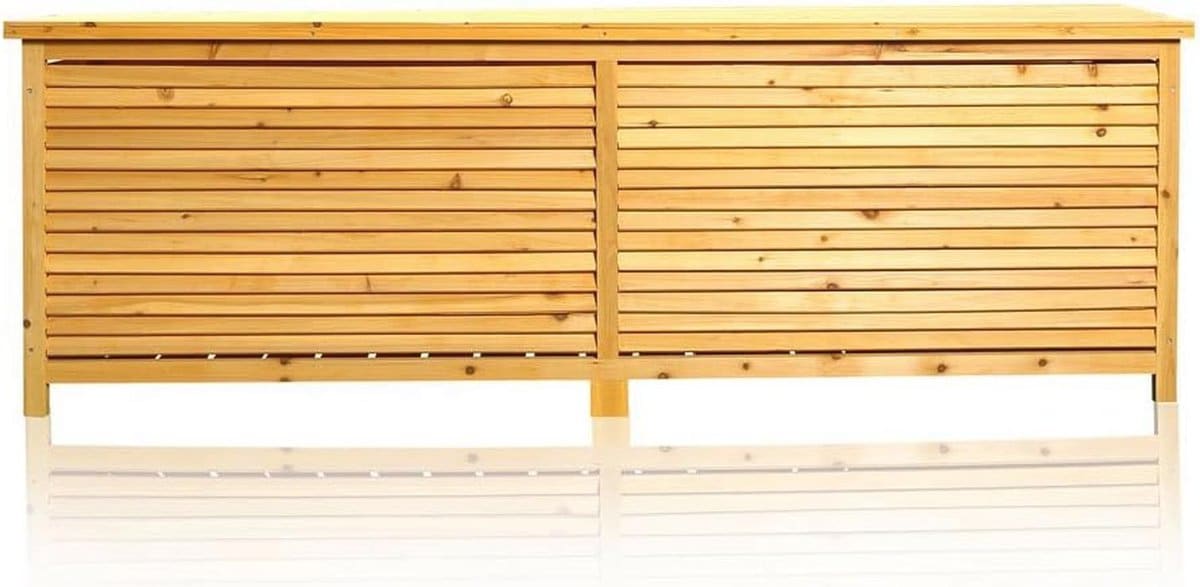 houten opbergbox met inklapbaar deksel regenbestendige tuinkist 170 x 50 x 58 cm