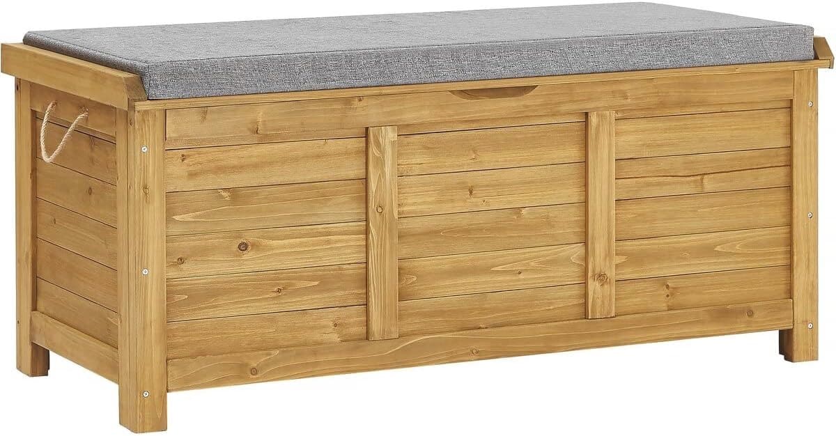 houten opbergbox tuinkist voor tuinaccessoires 125 x 60 x 54 cm bruin