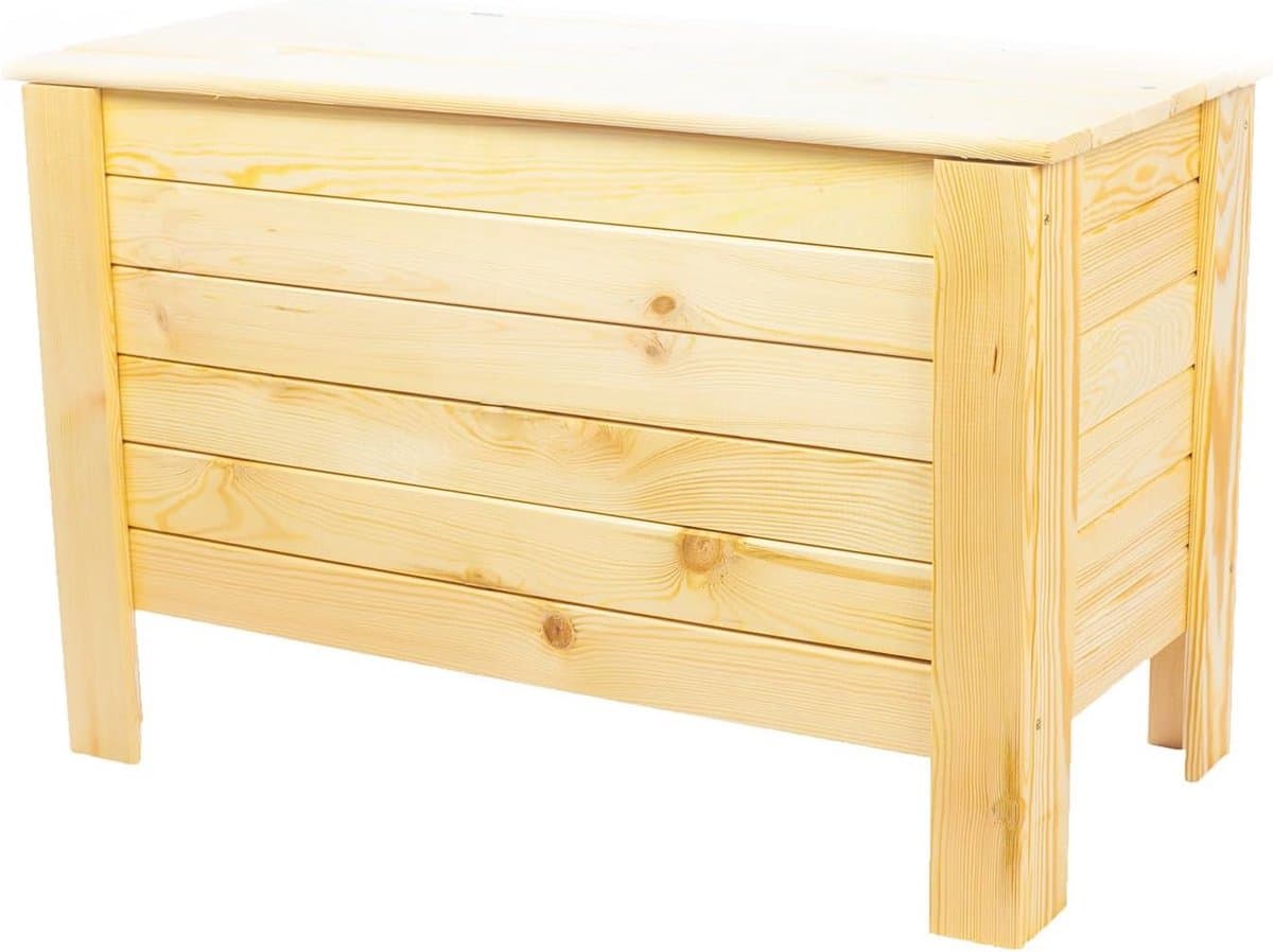 houten opbergbox voor buiten gebruik 80x52x40cm stevig grenenhout