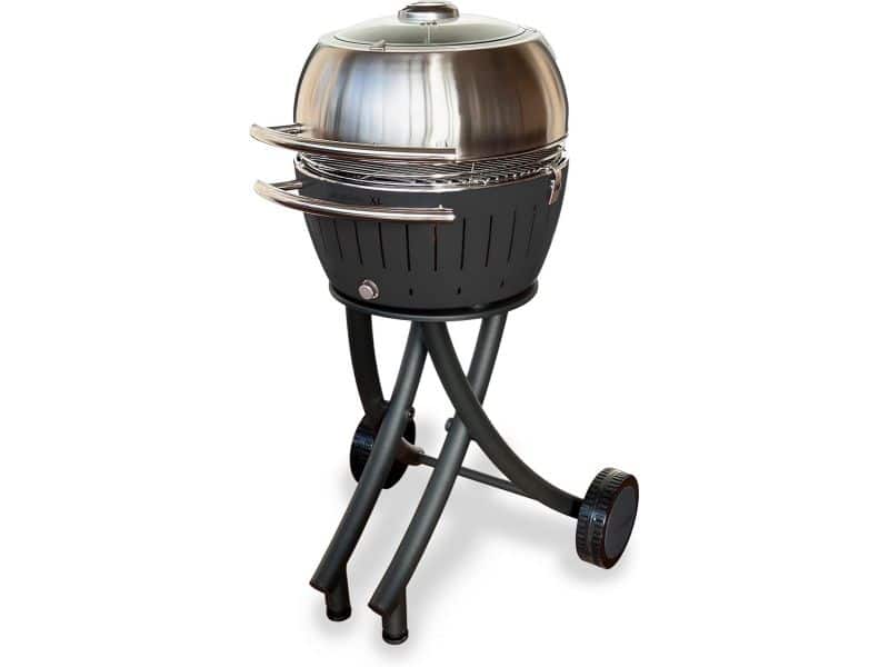 Houtskool BBQ XL op Trolley met RVS Grillkap en Thermometer