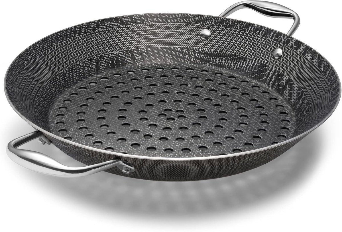 hybride anti aanbak bbq grillpan vaatwasser en ovenvriendelijk compatibel met