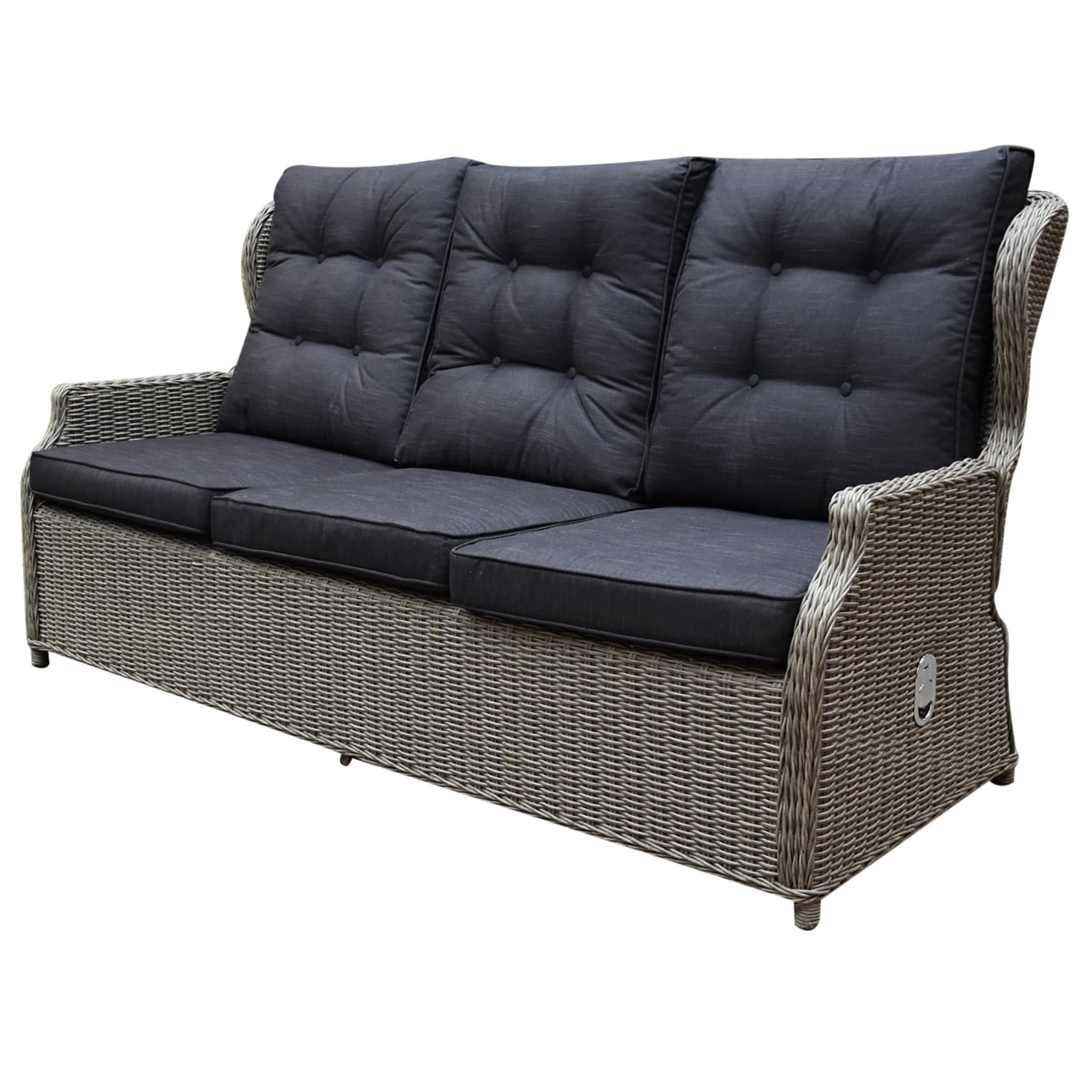 ibiza xl 3 zitsbank verstelbaar grijs