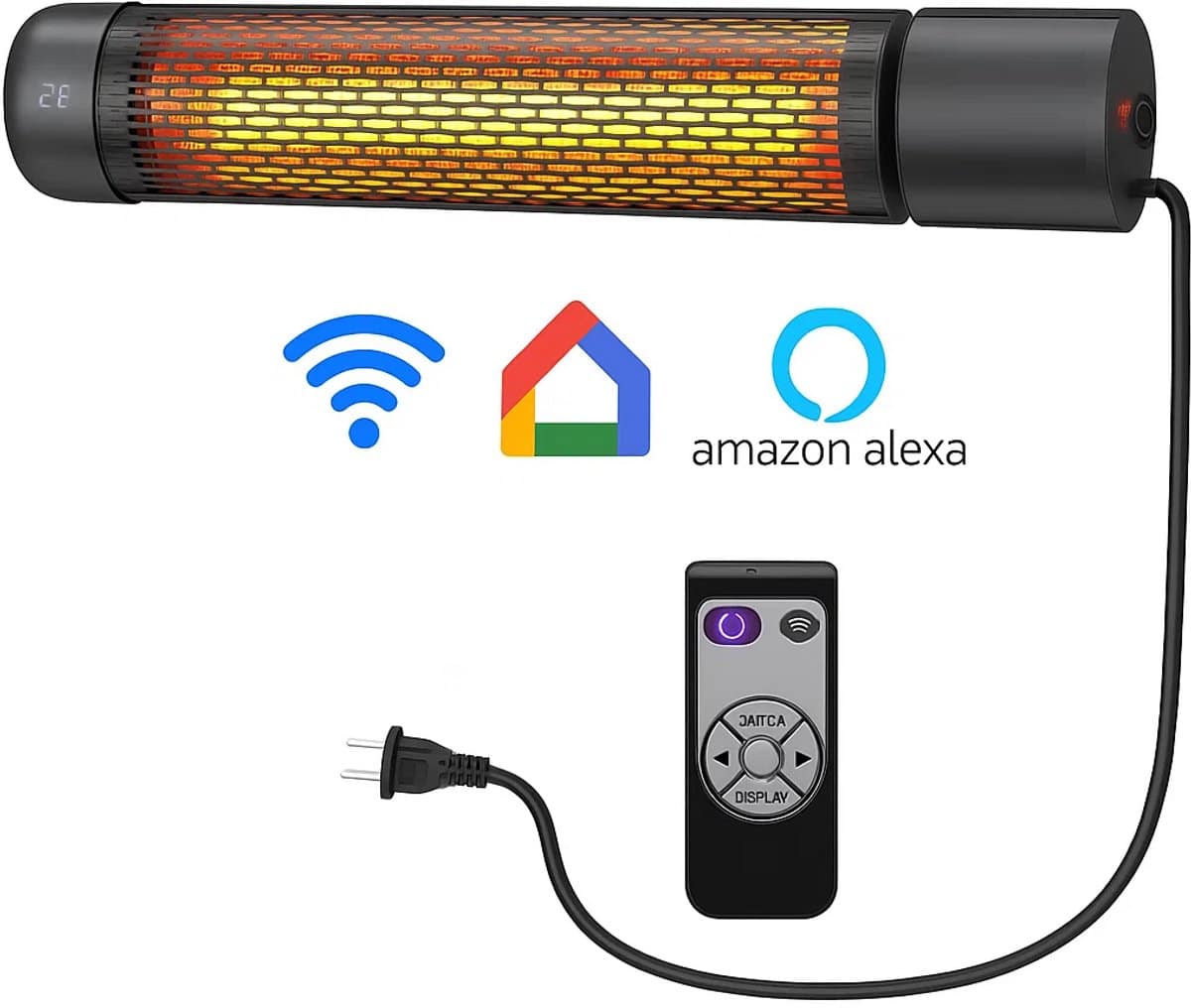 infrarood heater ruby low glare 2000watt wifi