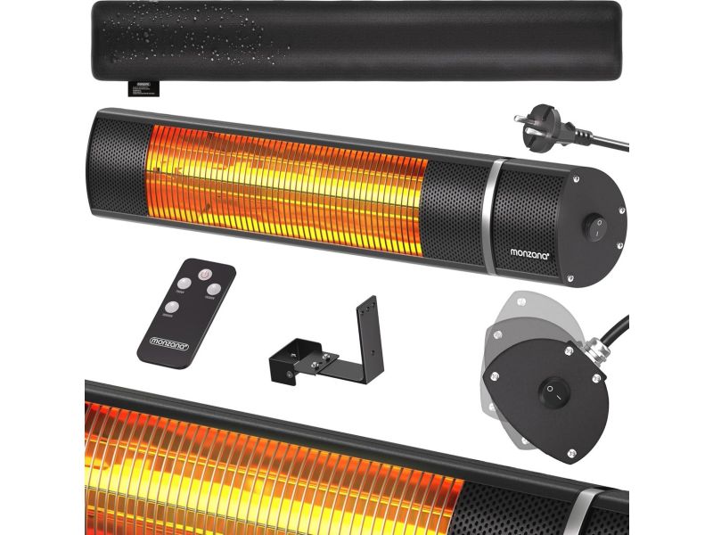 Infrarood Terrasverwarmer 2000W met Afstandsbediening en 90° Kantelbaar