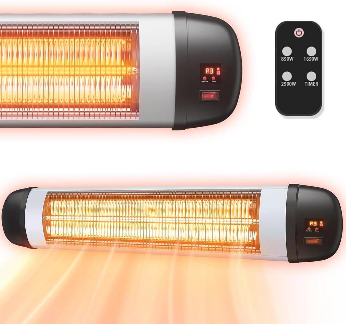 infrarood terrasverwarming 2500w met afstandsbediening elektrische warmtestraler voor buiten