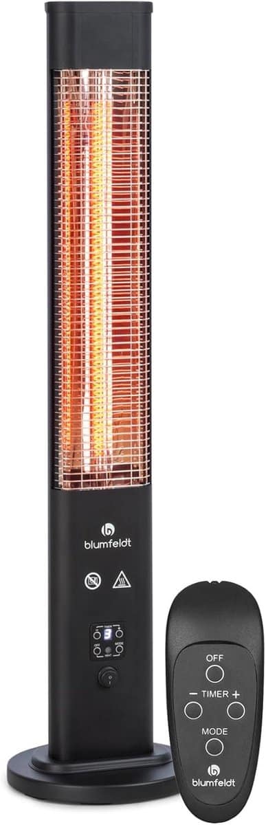 infraroodverwarming voor binnen en buiten energiezuinige warmtestraler met kantelbeveiliging