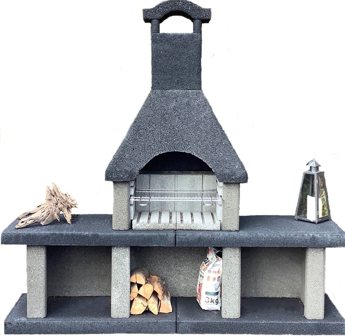 intergard barbecue beton houtskool bbq venezia nr. 2 (200x200x50cm/600kg)