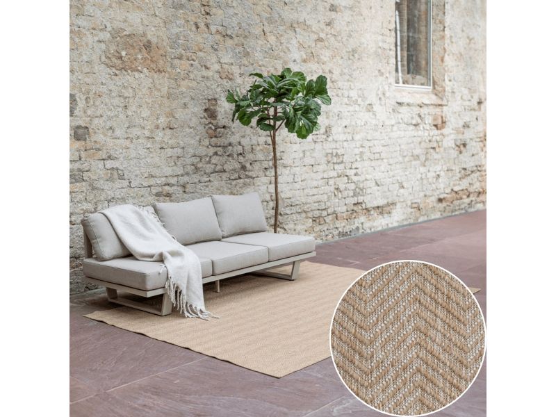 Jute buitenkleed Naturel ZigZag - 240 x 340 cm - (XL)