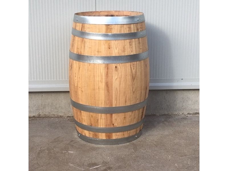 Kastanjehouten Portvat van 50 liter, geolied met lijnolie - Decoratie wijnvat - Bijzettafel - Regenton