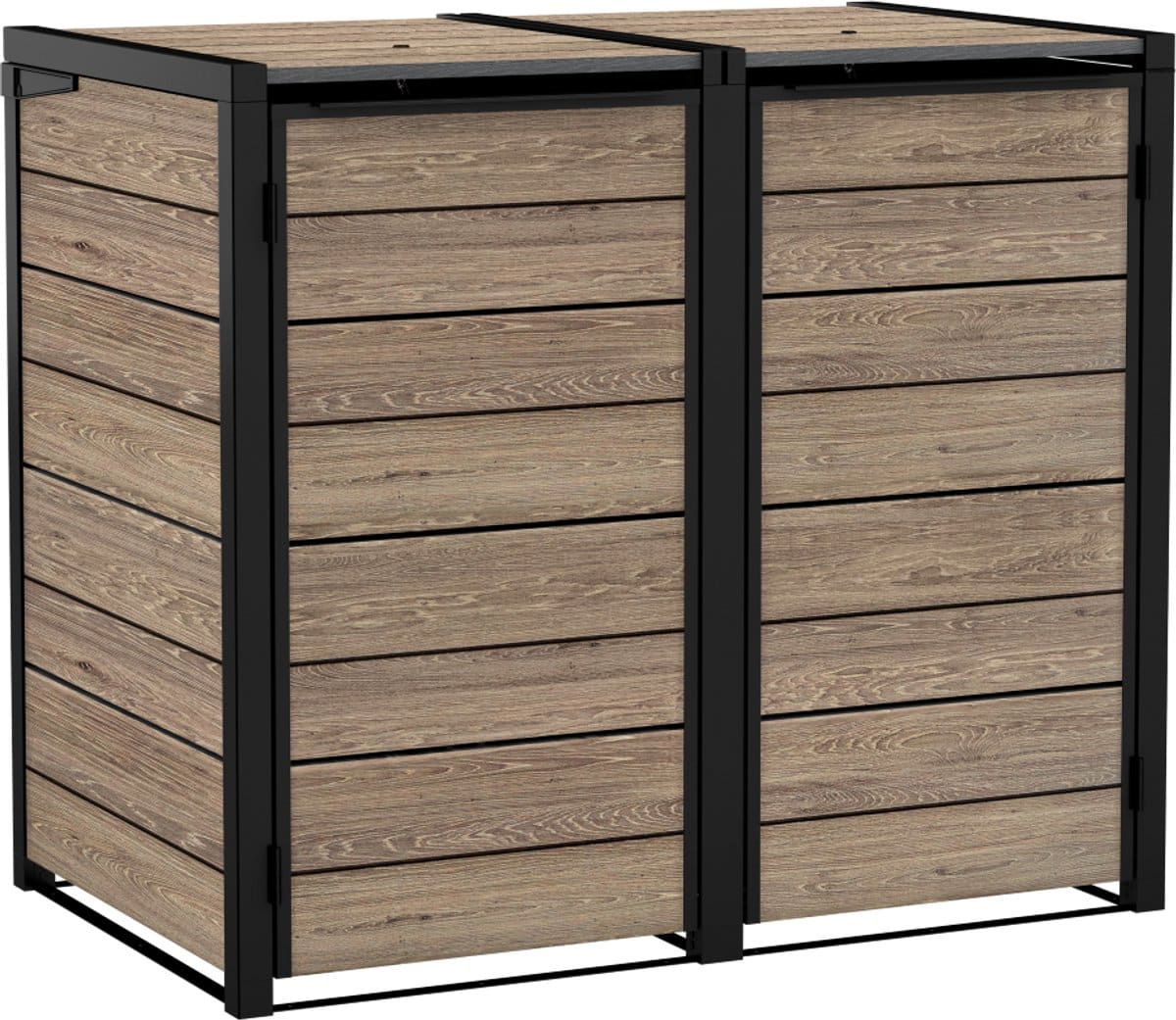keter hide away containerberging 2x 240l ashwood