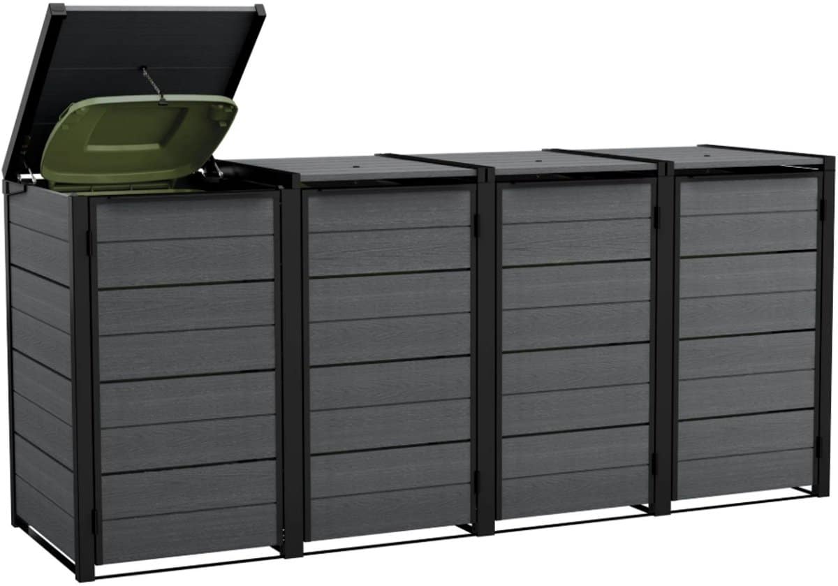 keter hide away containerberging 4x 240l antraciet