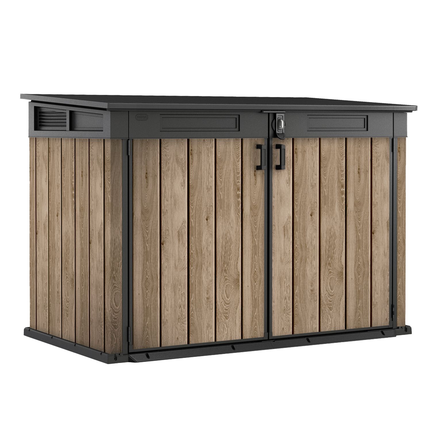 keter kussenbox signature ashwood houtlook grijs 2020l 190x109x132cm