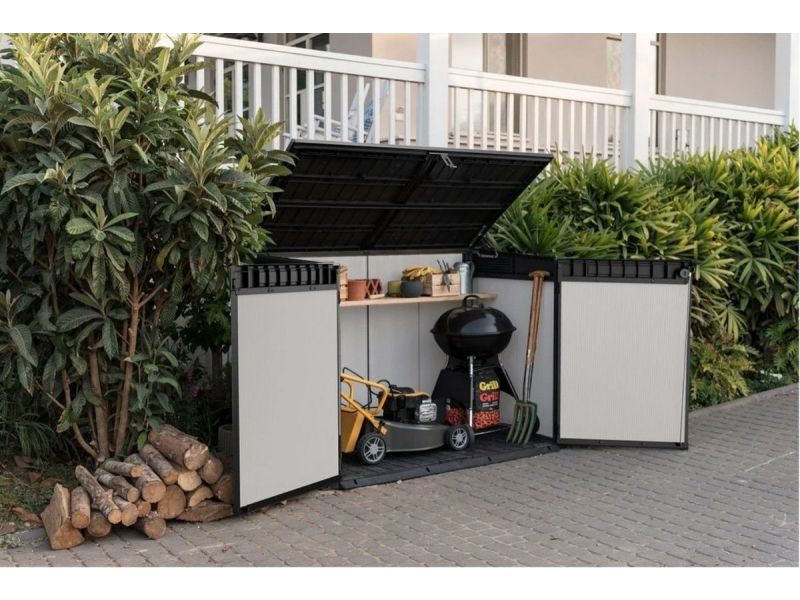 Keter Premier Jumbo Box - Tuinbox outdoor opbergbox - Kussenkist tuin zitbank - Regenbestendig - Gemaakt van hoogwaardig materiaal