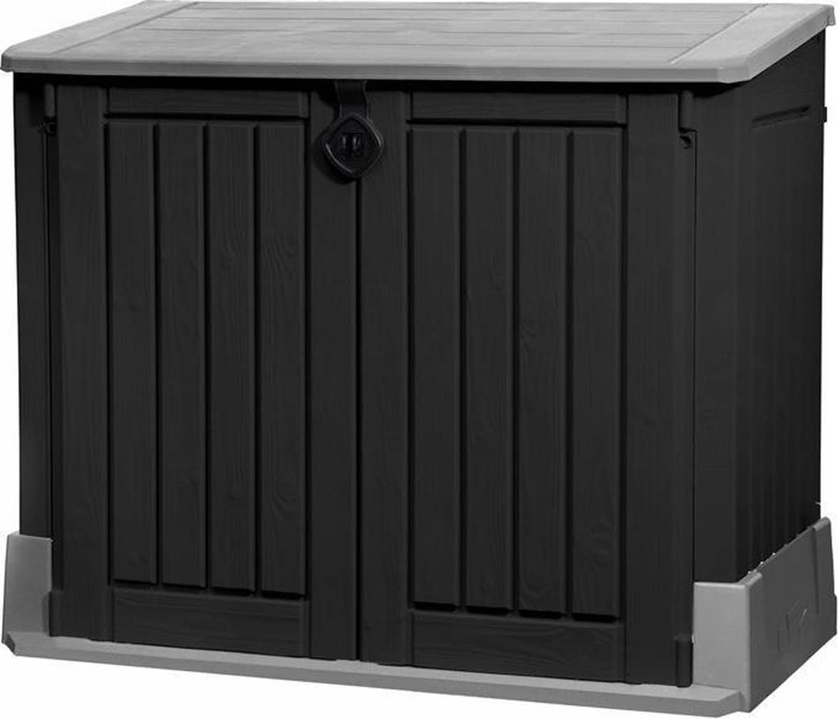 keter store it out midi opbergbox zwart/grijs 845l 130x74x110cm
