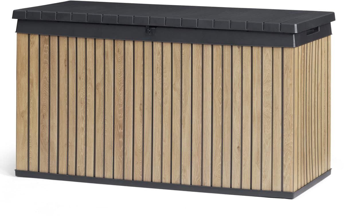 keter venetian opbergbox 570l 142,5×65,3×78,2cm bruin