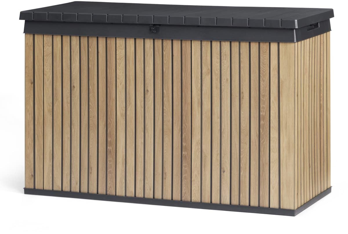 keter venetian opbergbox 670l 142,5×65,3×89,5cm bruin